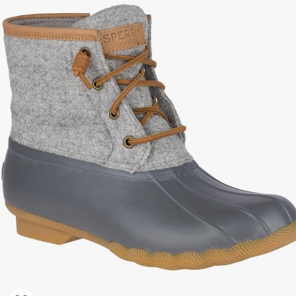 Sperry Women’s Saltwater Quilted Gray Duck Booties - Picture 6 of 6